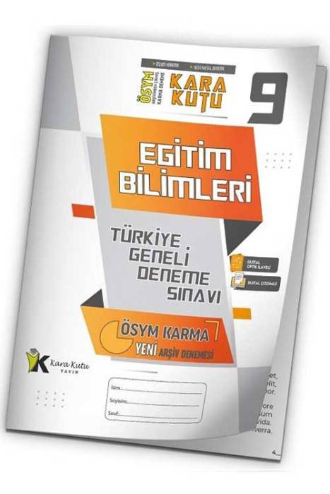 KPSS Eğitim Bilimleri Kara Kutu Türkiye Geneli Deneme 9. Kitapçık Dijital Çözümlü İnformal Yayınları