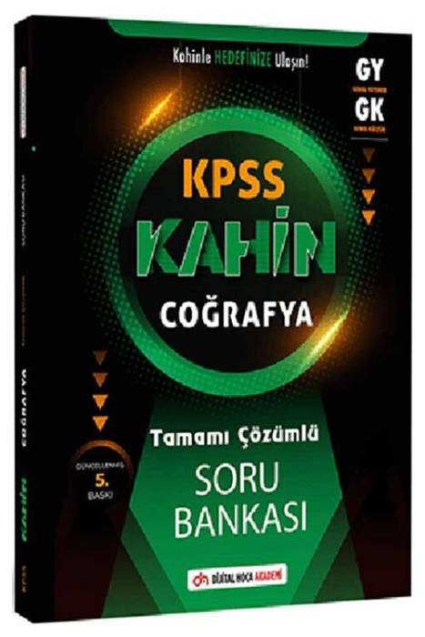 KPSS Genel Kültür Kahin Coğrafya Tamamı Çözümlü Soru Bankası Dijital Hoca Akademi Yayınları