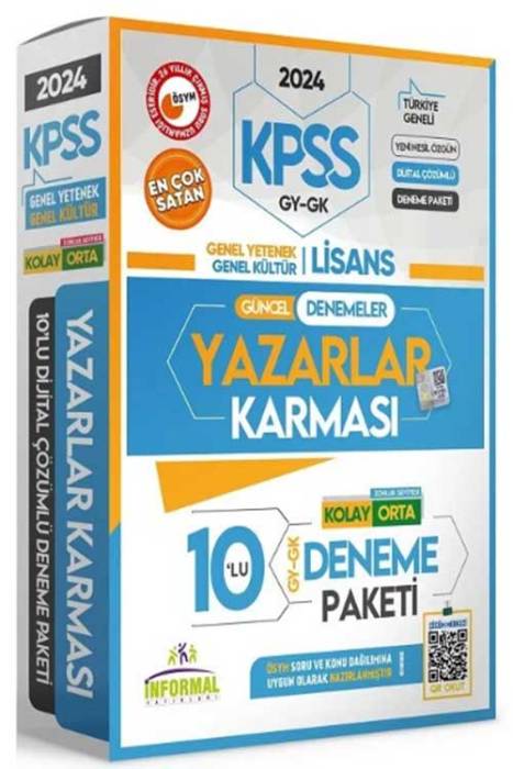 2024 KPSS Genel Yetenek Genel Kültür Lisans Yazarlar Karması Türkiye Geneli Kurumsal 10 Deneme Dijital Çözümlü İnformal Yayınları