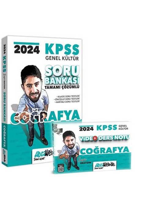 2024 KPSS Lisans Coğrafya Soru Bankası ve Ders Notu Seti HocaWebde Yayınları