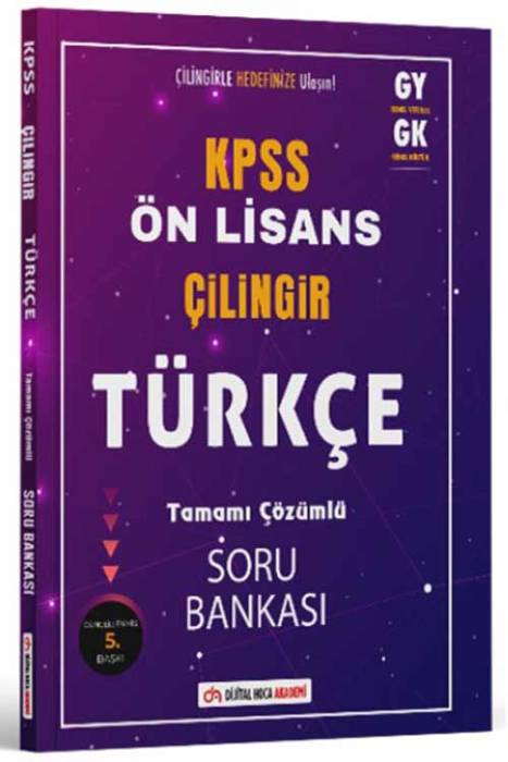 KPSS Ön Lisans Türkçe Çilingir Soru Bankası Çözümlü Dijital Hoca Yayınları