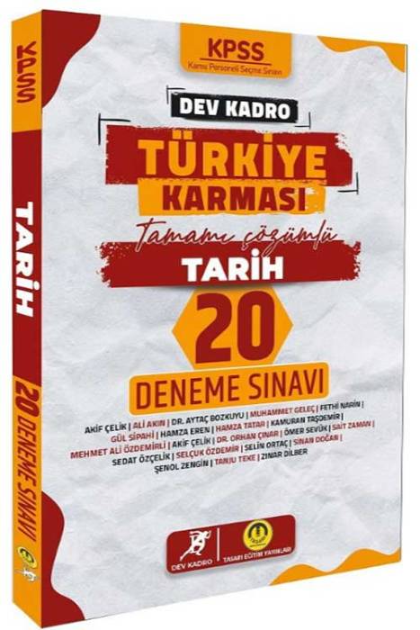 KPSS Tarih Dev Kadro Türkiye Karması 20 Deneme Çözümlü Tasarı Yayınları