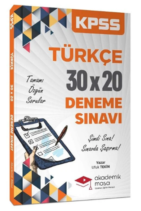 KPSS Türkçe 30x20 Deneme Akademik Masa Yayınları