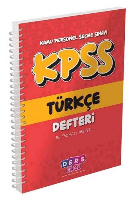 KPSS Türkçe Defteri Ders Koçu Yayınları