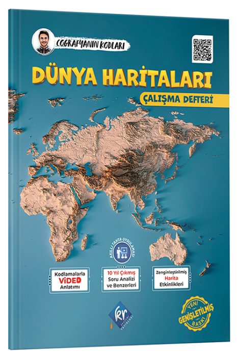 YKS TYT Coğrafyanın Kodları Dünya Haritaları Çalışma Defteri KR Akademi Yayınları