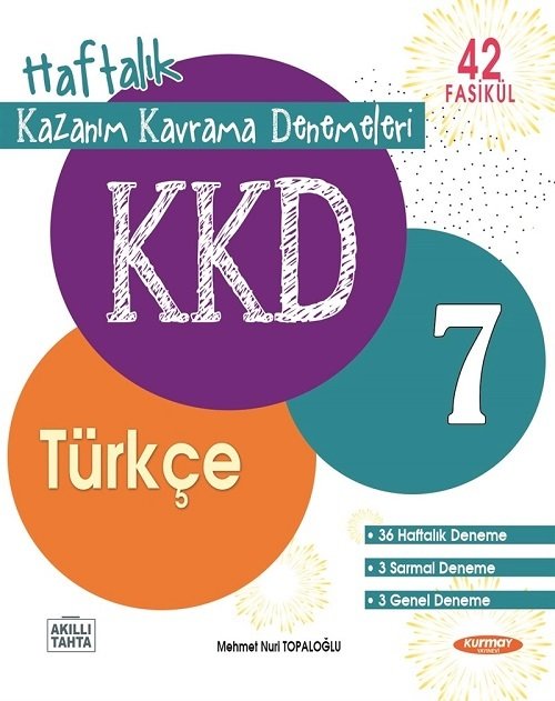 Kurmay ELT 7. Sınıf Türkçe KKD Haftalık Kazanım Kavrama Denemeleri Kurmay ELT Yayınları