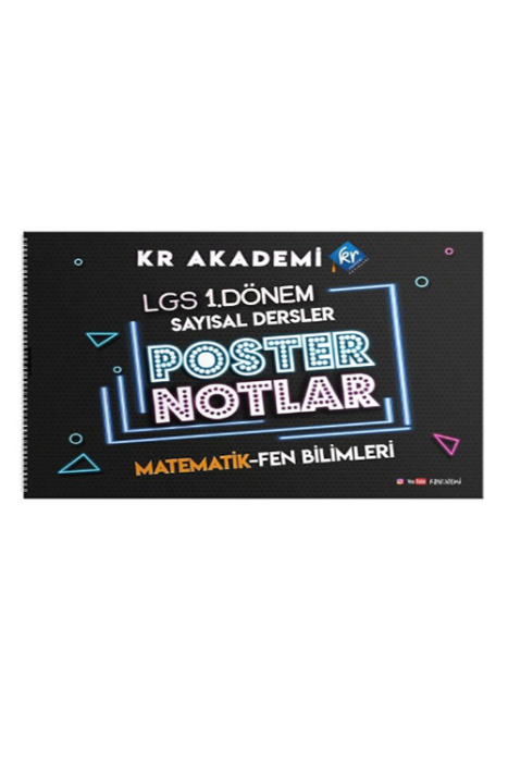 LGS 1. Dönem Sayısal Dersler Poster Notlar KR Akademi Yayınları