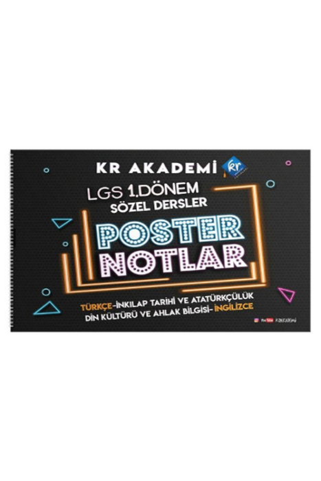 LGS 1. Dönem Sözel Dersler Poster Notlar KR Akademi Yayınları
