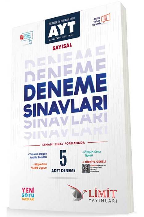 Limit YKS AYT Sayısal 5 li Deneme Sınavları Video Çözümlü Limit Yayınları