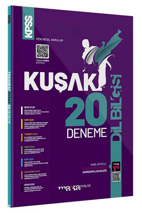 Marka 2023 KPSS Dil Bilgisi Kolaydan Zora 20 Kuşak Deneme Tamamı Video Çözümlü Marka Yayınları