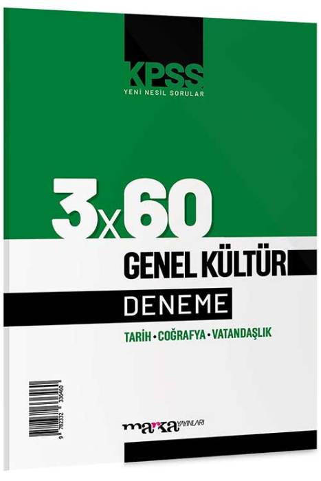 2024 KPSS Genel Kültür 3x60 Deneme Sınavı Marka Yayınları
