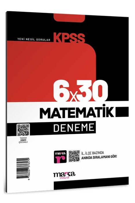 2024 KPSS Matematik 6x30 Deneme Video Çözümlü Marka Yayınları