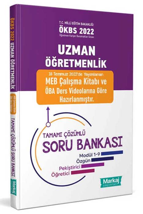 Markaj Uzman Öğretmenlik Tamamı Çözümlü Soru Bankası Markaj Yayınları