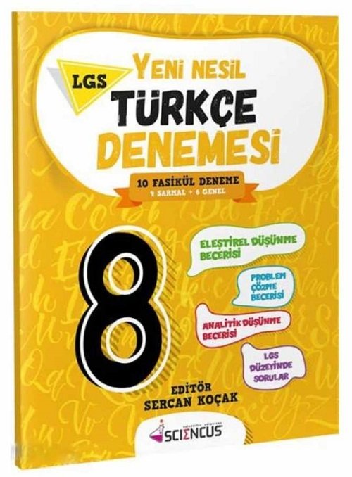 Matematus 8. Sınıf Yeni Nesil Türkçe Denemesi Matematus Yayınları