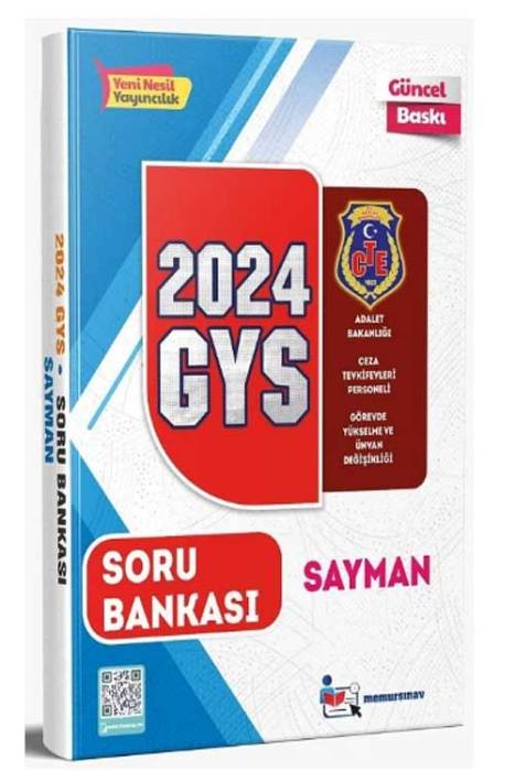 Memur Sınav 2024 GYS Ceza Tevkifevleri Sayman Soru Bankası Görevde Yükselme