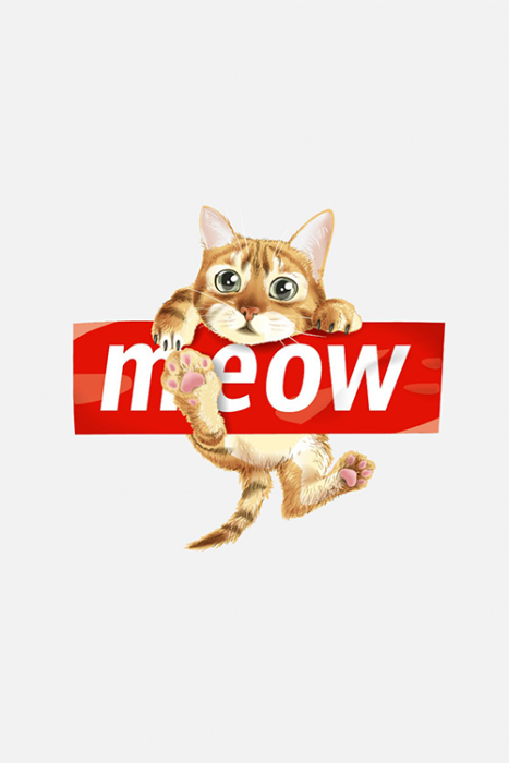 Meow Kedi Çizgisiz Spiralli Not Defteri Karga Defter