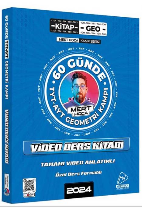 2024 YKS TYT AYT 60 Günde Geometri Kampı Video Ders Kitabı (Özel Ders Formatlı) Mert Hoca Yayınları