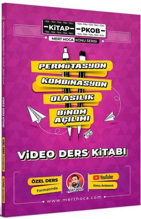 Mert Hoca YKS TYT AYT Permütasyon Kombinasyon Olasılık Binom Açılımı Video Ders Kitabı Mert Hoca Yayınları