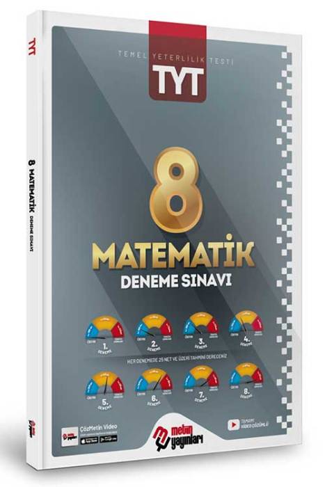 Metin 2022 TYT Matematik 8 Deneme Video Çözümlü Metin Yayınları