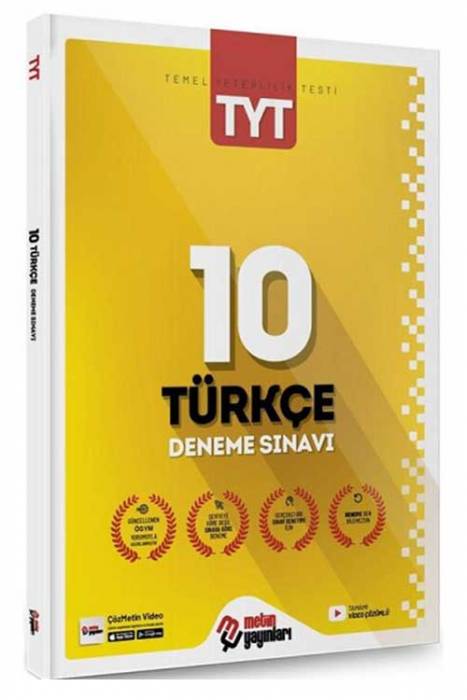 Metin 2021 TYT Türkçe 10 Deneme Metin Yayınları