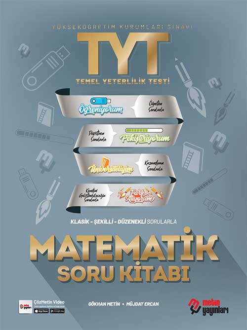 Metin 2022 TYT Matematik Video Çözümlü Soru Kitabı Metin Yayınları
