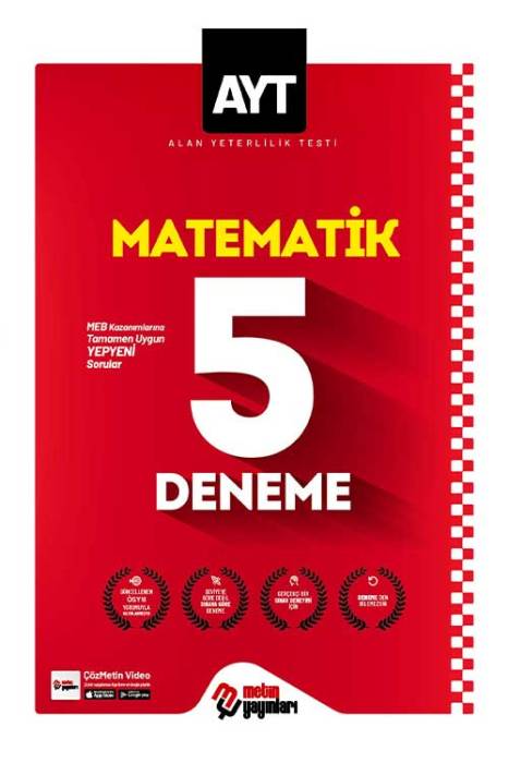 Metin 2022 AYT Matematik 5 Deneme Video Çözümlü Metin Yayınları