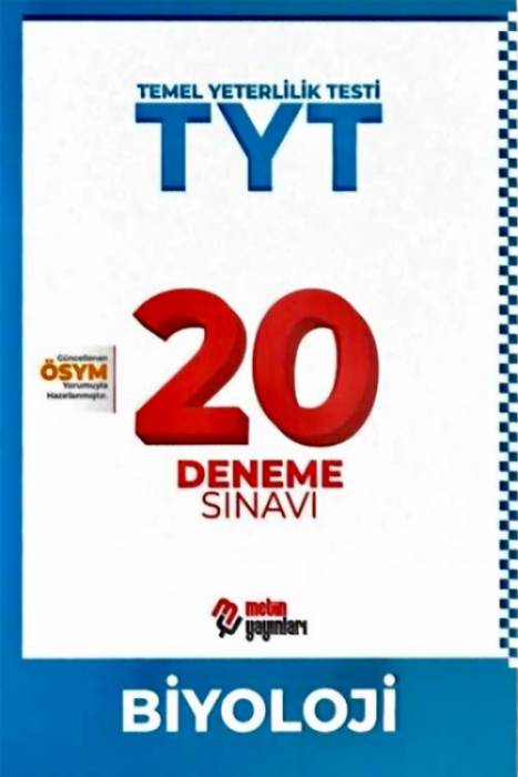 Metin TYT Biyoloji 20 Deneme Sınavı Metin Yayınları