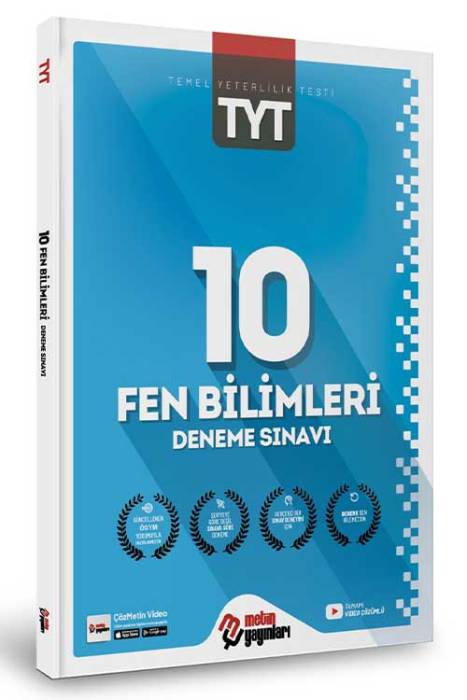 Metin TYT Fen Bilimleri 10 Deneme Sınavı Video Çözümlü Metin Yayınları