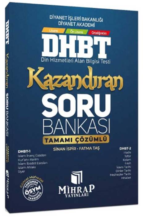 DHBT Kazandıran Soru Bankası Çözümlü Mihrap Yayınları