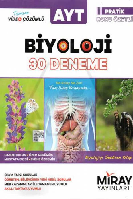 Miray AYT Biyoloji 30 Deneme Miray Yayınları