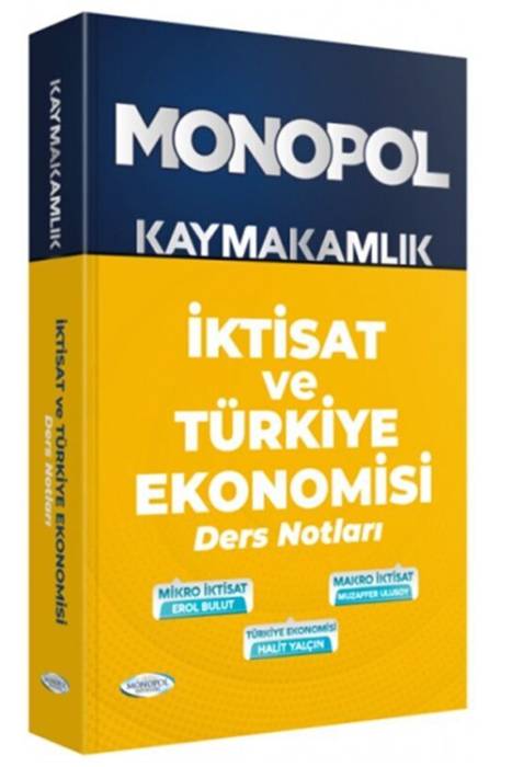 Monopol Kaymakamlık İktisat ve Türkiye Ekonomisi Ders Notları Monopol Yayınları