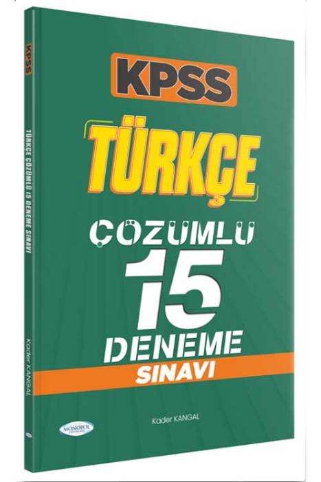 Monopol KPSS Türkçe 15 Deneme Çözümlü Monopol Yayınları