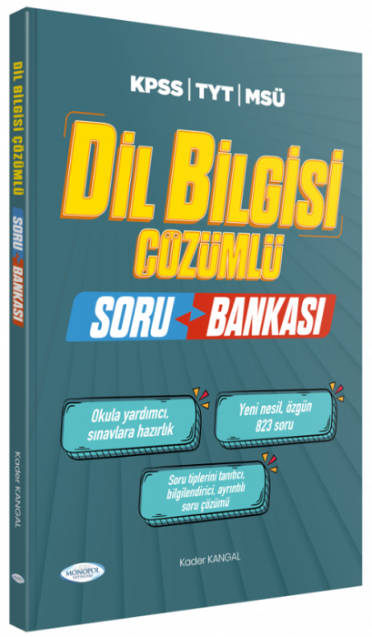 Monopol KPSS TYT MSÜ Dil Bilgisi Soru Bankası Çözümlü Monopol Yayınları