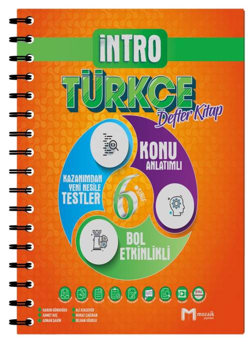 Mozaik 6. Sınıf Türkçe İntro Defter Kitap Mozaik Yayınları