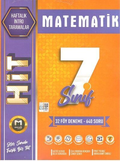  7. Sınıf Matematik Hit 32 lı Deneme Mozaik Yayınları