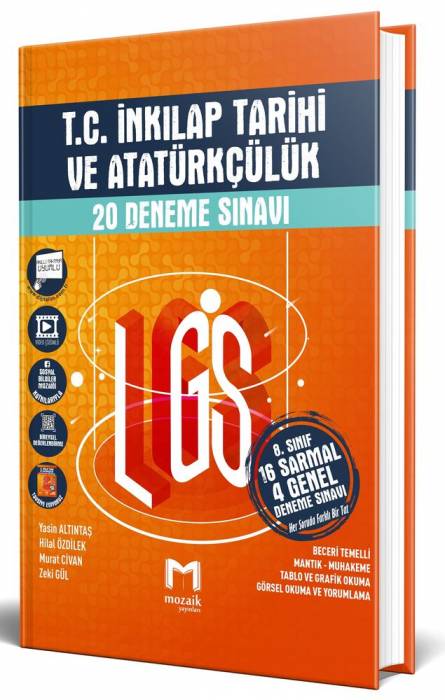Mozaik 8. Sınıf LGS T. C. İnkılap Tarihi ve Atatürkçülük 20 Deneme Sınavı Mozaik Yayınları