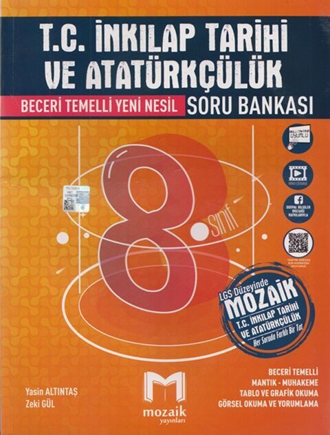 Mozaik Yayınları 8. Sınıf LGS T.C. İnkılap Tarihi ve Atatürkçülük Soru Bankası