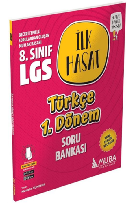 8. Sınıf LGS Türkçe 1. Dönem İlk Hasat Soru Bankası Muba Yayınları