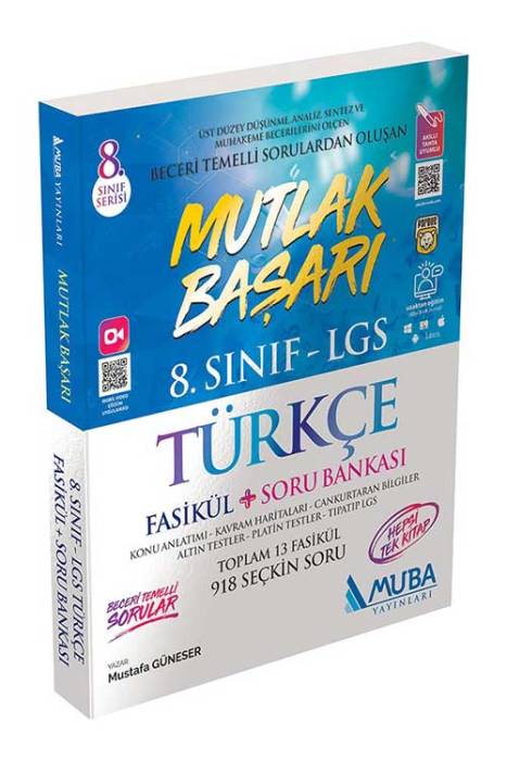 Muba 8. Sınıf LGS Türkçe Mutlak Başarı Fasikül + Soru Bankası Muba Yayınları