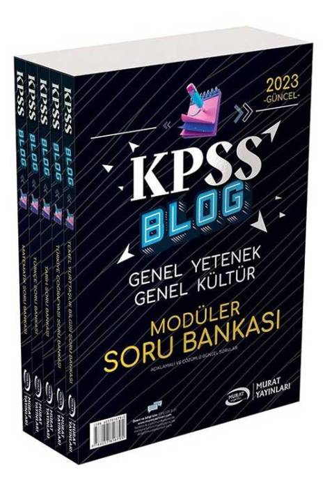 Murat 2023 KPSS Genel Yetenek Genel Kültür BLOG Soru Bankası Modüler Set Çözümlü Murat Yayınları