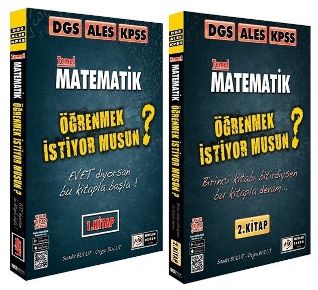 Mutlak Değer DGS ALES KPSS Temel Matematik Öğrenmek İstiyor musun? 1-2 Set 2 Kitap Mutlak Değer Yayınları