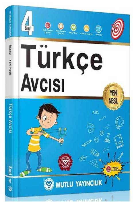 Mutlu 4. Sınıf Türkçe Avcısı Soru Bankası Video Çözümlü Mutlu Yayınları