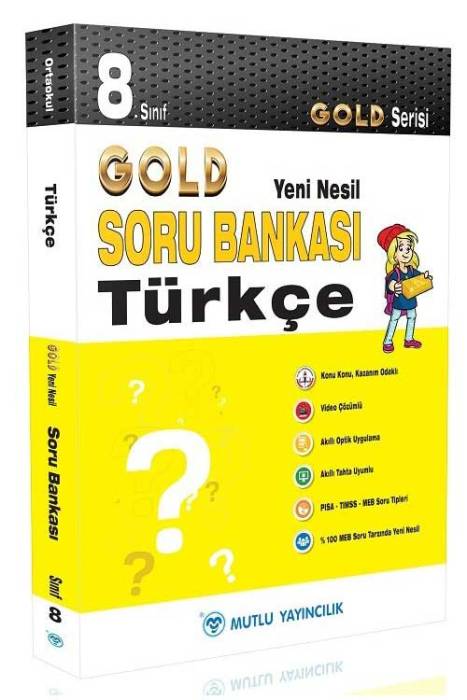 Mutlu 8. Sınıf Türkçe Gold Soru Bankası Video Çözümlü Mutlu Yayınları