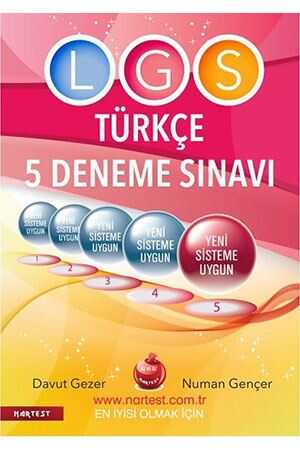 Nartest 8. Sınıf LGS Türkçe 5 Deneme Sınavı Nartest Yayınevi