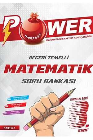 Nartest 8. Sınıf Matematik Kırmızı Power Soru Bankası Nartest Yayınları