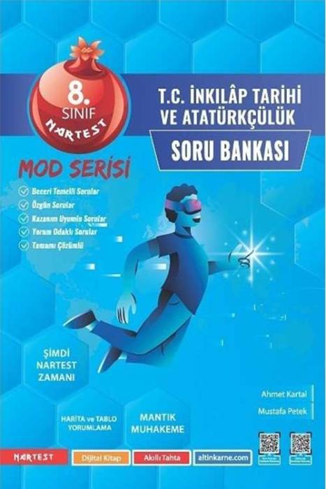 Nartest 8. Sınıf T.C İnkılap Tarihi ve Atatürkçülük Mod Serisi Soru Bankası Nartest Yayınları