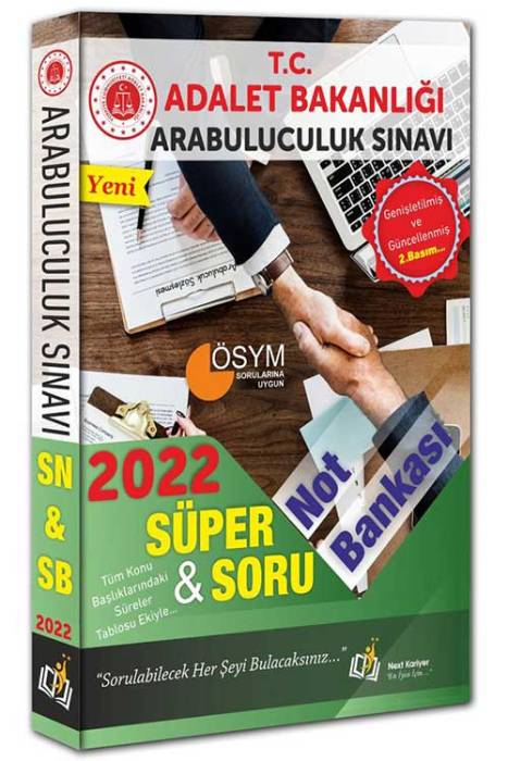 Next Kariyer 2022 Adalet Bakanlığı ARABULUCULUK Süper Not-Soru Bankası Next Kariyer Yayınları