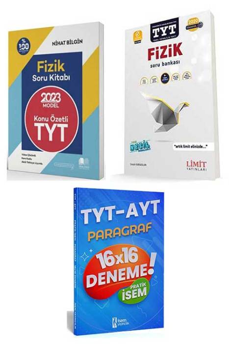 Nihat Bilgin Limit ve Sınav Yayınları TYT Fizik Konu Özetli Soru Bankası Seti