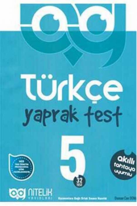 Nitelik 5. Sınıf Türkçe Yaprak Testleri Nitelik Yayınları