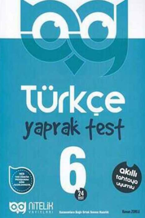 Nitelik 6. Sınıf Türkçe 24 Yaprak Test Nitelik Yayınları